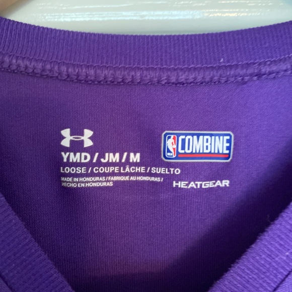 Youth under armour Los Angeles Lakers basketball combine YMD loose heat gear top - Picture 4 of 10